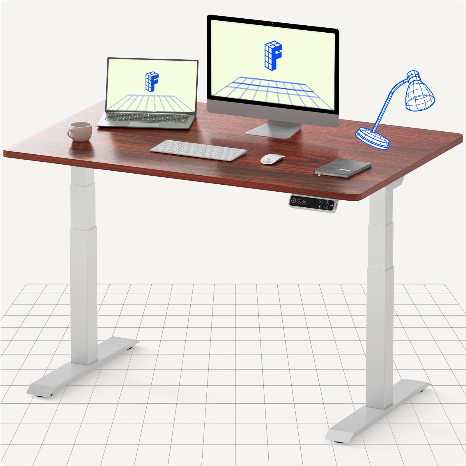 FLEXISPOT Electric Standing Desk E7, Height Adjustable Desk with